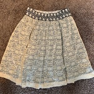 White lace skirt